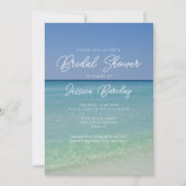 Beautiful Beach Photography Seaside Bridal Shower Kaart (Voorkant)