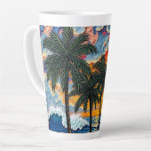 Beautiful Beach Scene with Palm Trees   Latte Mok (Linkerhoek)