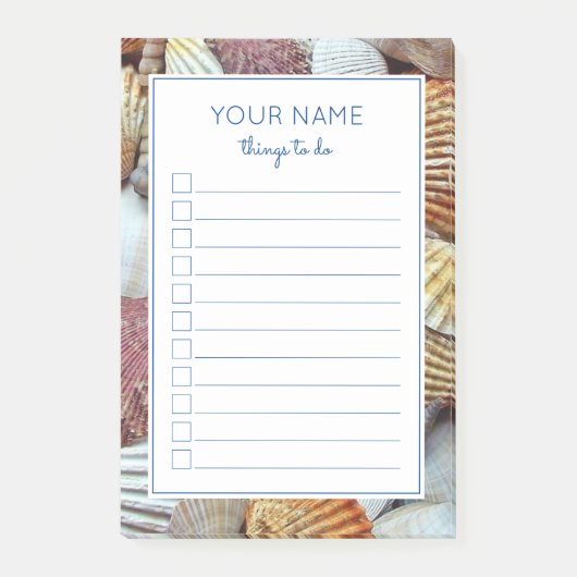BEAUTIFUL BEACH SEASHELLS OM DE OPMERKINGEN VAN DE POST-IT® NOTES (Voorkant)