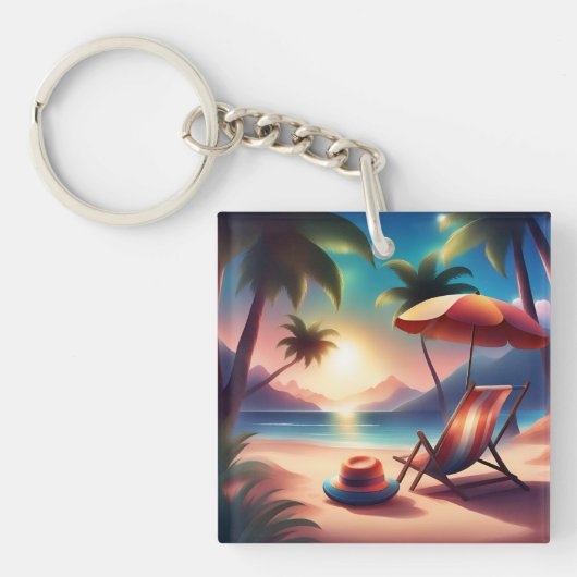 Beautiful beach sleutelhanger (voorkant)