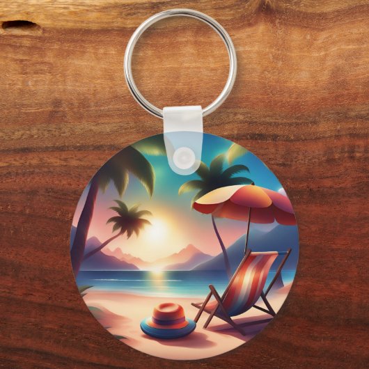 Beautiful beach sleutelhanger (Voorkant)