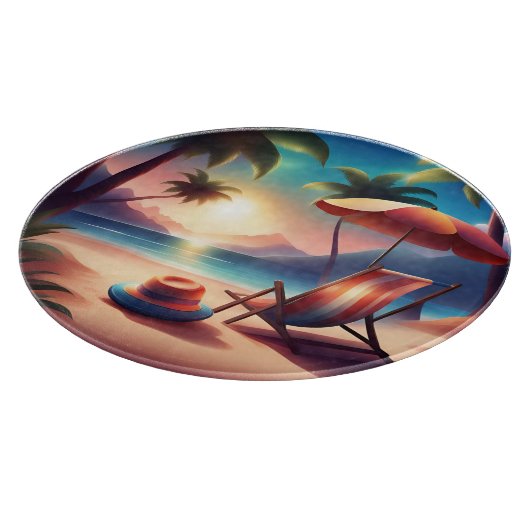 Beautiful beach snijplank (Hoek)