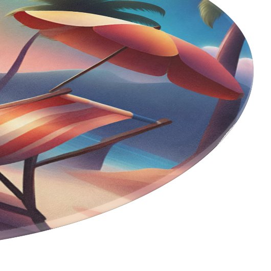 Beautiful beach snijplank (Hoek)