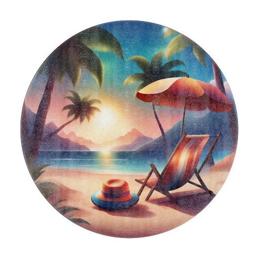 Beautiful beach snijplank (Voorkant)