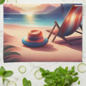 Beautiful beach theedoek (Gevouwen)