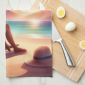 Beautiful beach theedoek (Quarter Fold)