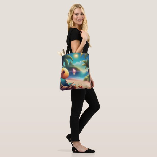 Beautiful beach tote bag (Op model)