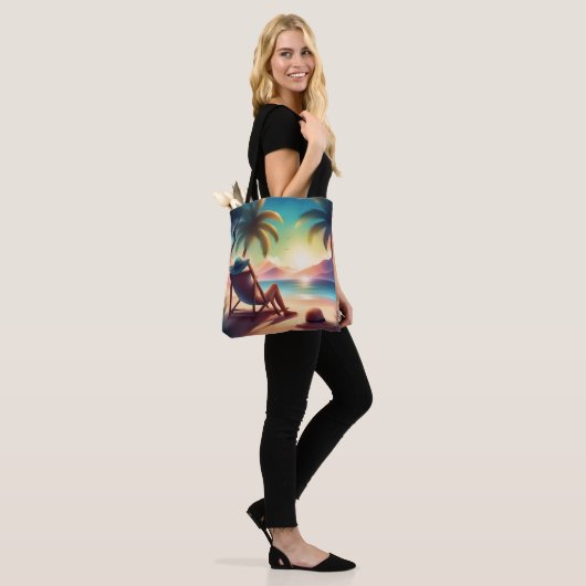 Beautiful beach tote bag (Op model)