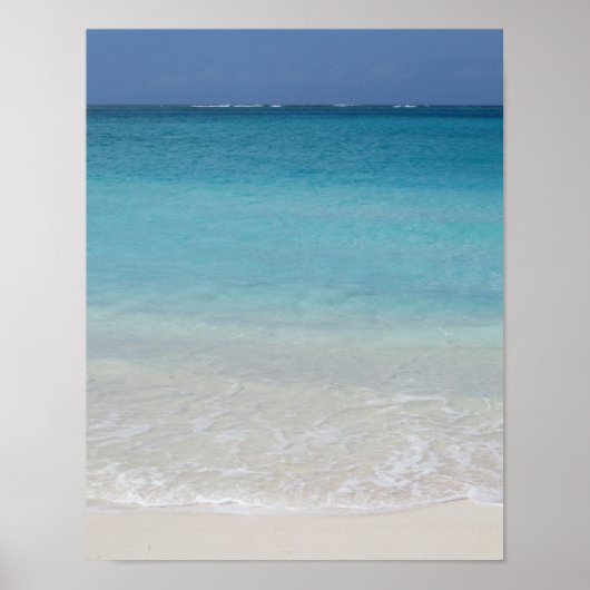 Beautiful Beach | Turks and Caicos Photo Poster (Voorkant)
