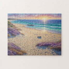 Beautiful Beach Waves and Shore Art Legpuzzel