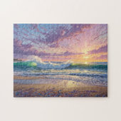 Beautiful Beach Waves and Shore Art Legpuzzel (Horizontaal)