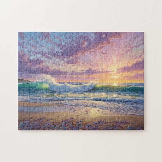 Beautiful Beach Waves and Shore Art Legpuzzel (Horizontaal)