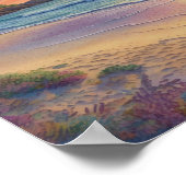 Beautiful Beach Waves and Shore Art Poster (Hoek)