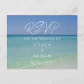 Beautiful Beach Wedding Summer Coastal RSVP Briefkaart (Voorkant)