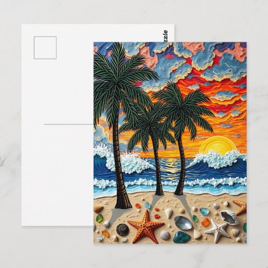 Beautiful Beachy Happy | Saying Hi Briefkaart (Voorkant / Achterkant)