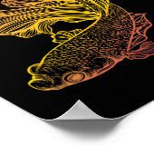 Beautiful Betta Fish Fighting Siamese Halfmoon Gif Poster (Hoek)
