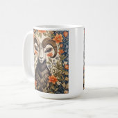 Beautiful Big Horn Sheep William Morris Inspired Koffiemok (Voorkant links)