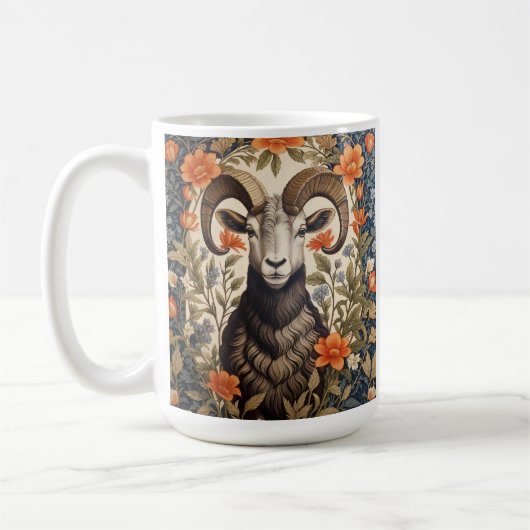 Beautiful Big Horn Sheep William Morris Inspired Koffiemok (Links)