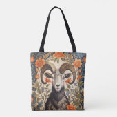 Beautiful Bighorn Sheep William Morris Inspired Tote Bag (Achterkant)