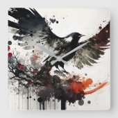 Beautiful bird flying in the sky vierkante klok (Voorkant)