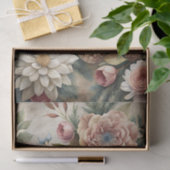 Beautiful Bird with an Assortment of Flowers Tissuepapier (Geschenk)