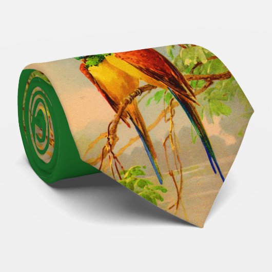 beautiful birds print stropdas (Opgerold)