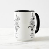 Beautiful Birth Month Flower/Zodiac Sign/Aries Mok (Voorkant rechts)