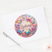 Beautiful Birthday Sticker Butterfly Design (Envelop)