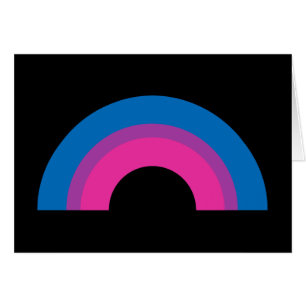 Beautiful Bisexual Pride Flag Rainbow Black Card