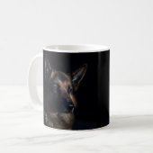 Beautiful Black and Tan German Shepherd Koffiemok (Voorkant links)