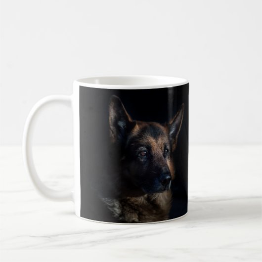 Beautiful Black and Tan German Shepherd Koffiemok (Links)
