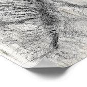 Beautiful Black and White Horse Sketch Poster (Hoek)