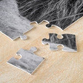 Beautiful Black and White Lion Face Photo Legpuzzel (Zijkant)