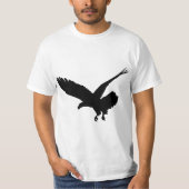 Beautiful Black Flying Eagle Bird Silhouette  T-shirt (Voorkant)