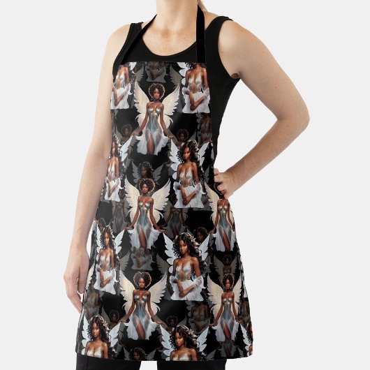 Beautiful Black Girl Angels Pattern Design -Dark Schort