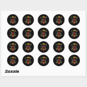 Beautiful Black Girl Hbcu Ronde Sticker (Vel)