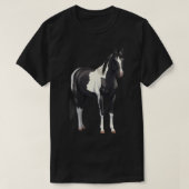 Beautiful Black Pinto Paint Horse T-shirt (Design voorkant)