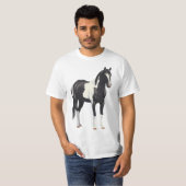 Beautiful Black Pinto Paint Horse  T-shirt (Voorkant volledig)