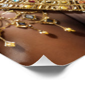 Beautiful Black Queen Wearing Tiara Perfect Poster (Hoek)