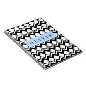 Beautiful Black & White Patterns Custom Name  Notitieboek (Rechterzijde)