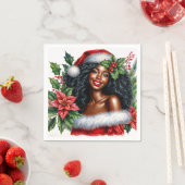 Beautiful Black Woman Christmas Servet (Insitu)