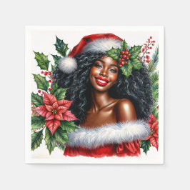 Beautiful Black Woman Christmas Servet