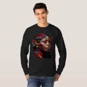 Beautiful Black Woman Colorful Abstract African Me T-shirt (Voorkant volledig)