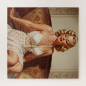 Beautiful blonde pin-up 50's art legpuzzel (Horizontaal)