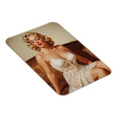 Beautiful blonde pin-up 50's art magneet (Rechterzijde)