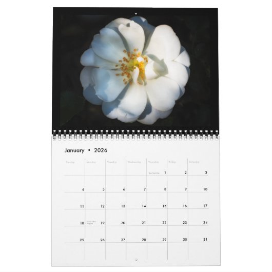 Beautiful Blooms 12-Month Calendar Kalender (Jan 2026)