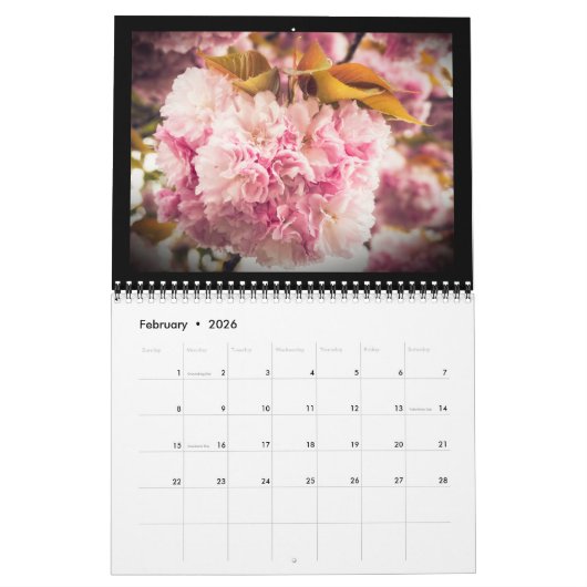 Beautiful Blooms 12-Month Calendar Kalender (Feb 2026)