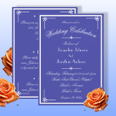 Beautiful Blue All In One RSVP Website Wedding Kaart