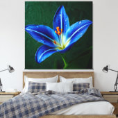 Beautiful Blue Flower - Artistic Photograph Canvas Afdruk (Insitu (Slaapkamer))