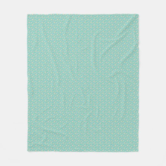 Beautiful blue hearts fleece blanket deken (Voorkant)